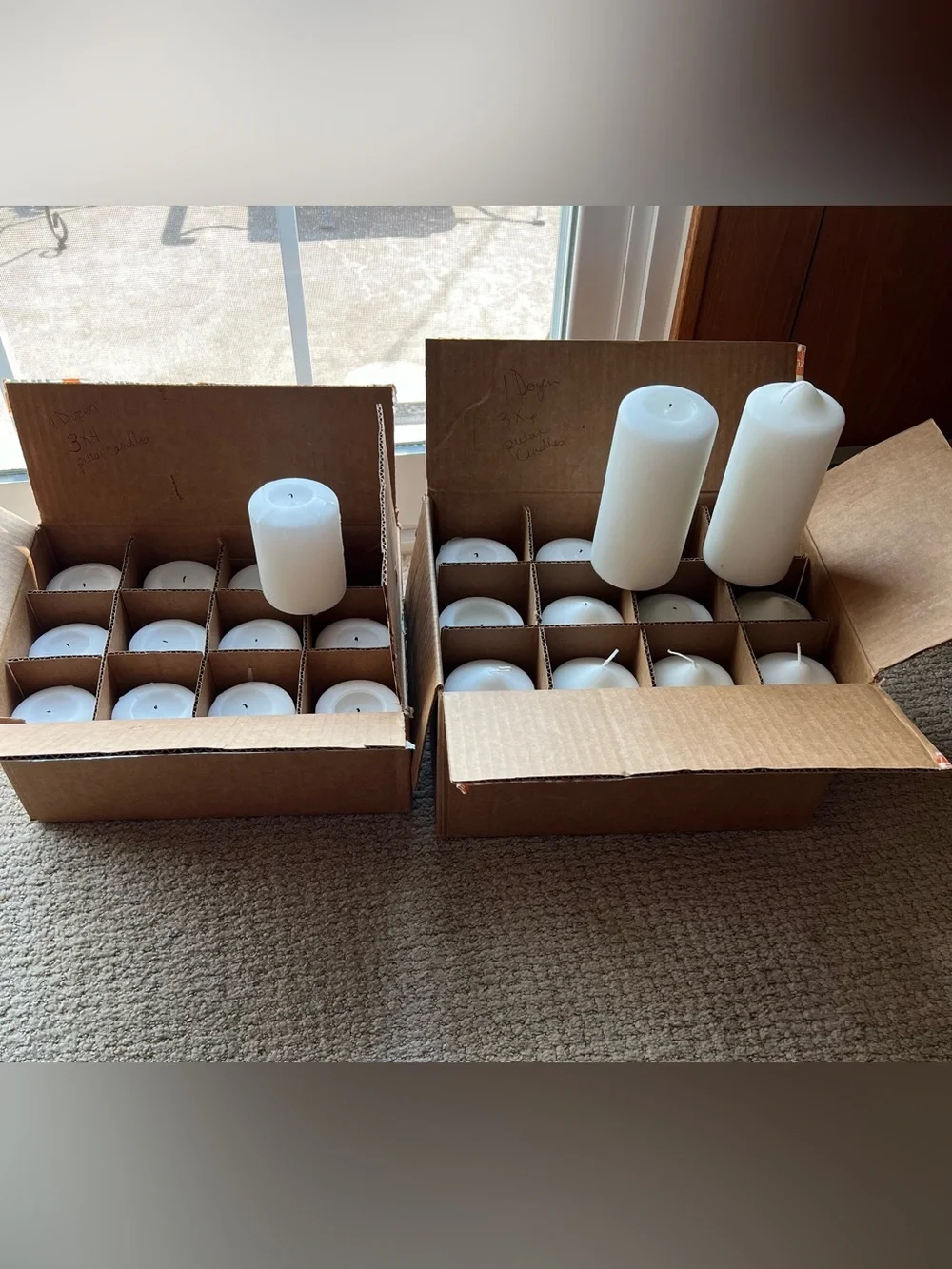 Classic White Pillar Candles 3x6 - Pack of 12